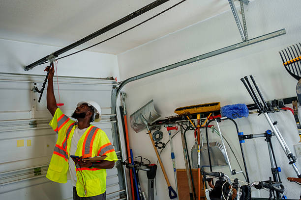 Professional Garage Door Panel Replacement technician working in Westminster, TX
